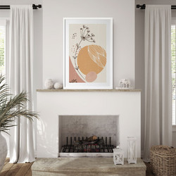 ΑΦΙΣΑ WALL-DESIGN DESERT FLOWER 49509 (PVC/PLEXIGLASS ΑΣΠΡΗ ΚΟΡΝΙΖΑ ΜΕ ΠΛΑΙΣΙΟ) 30x40cm