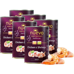 Nuevo Super Premium Adult with Chicken & Shrimps 6x400gr