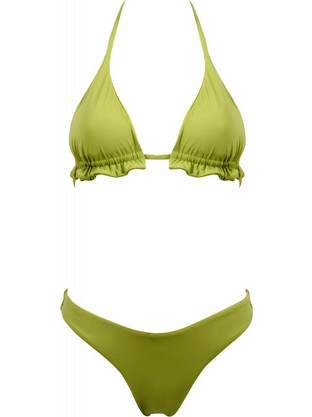 Gsecret Bikini Set Τριγωνάκι με Ενίσχυση Brazil Πράσινο L2206-19893