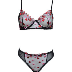 LAURA SET ΣΟΥΤΙΕΝ+STRING ΔΑΝΤΕΛΩΤΑ ΕΣΩΡΟΥΧΑ - ΕΜΠΡΙΜΕ ΜΑΥΡΟ
