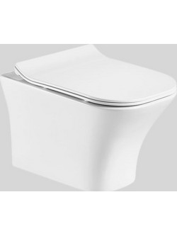Κρεμαστή Λεκάνη Πορσελάνης Ceramita Storm Wall Rimless και Κάλυμμα Slim Soft Close Λευκή