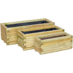 SHOWOOD Γλάστρα Ξύλινη Παραλληλόγραμμη 37x50x110cm (30072)