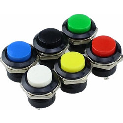16mm Momentary Button - R13-507 - Green