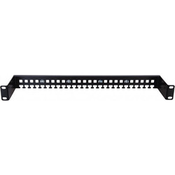 Fibertechnic 1U 19'' Βάση με πλάτη για στερέωση 26 σημείων με βίδες Rack (δεν περιλαμβάνονται)