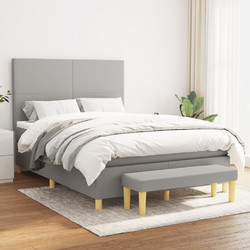 vidaXL Κρεβάτι Boxspring Υφασμάτινο με Στρώμα 140x200cm 3136997