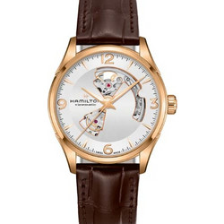 Hamilton Jazzmaster Ανδρικό Ρολόι Αυτόματο με Καφέ Δερμάτινο Λουράκι H32735551