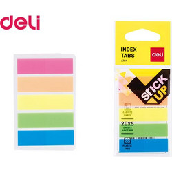 Deli Σελιδοδείκτες Stick Up 44x12mm 4 Χρώματα 5x20 Φύλλα