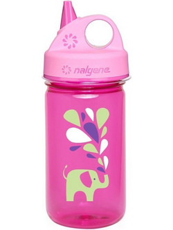 Nalgene Grip-N-Gulp Elephant Παιδικό Μπουκάλι Πλαστικό BPA Free Ροζ 350ml