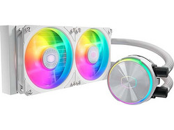 Cooler Master MasterLiquid PL240 Flux White Υδρόψυξη CPU 120mm ARGB για Socket AM2 / AM2+ / AM3 / AM3+ / FM1 / FM2 / 115x / 2011 / 2066 / 2011-3 / AM4 / FM2+ / TR4 / 1200 / 1700 / AM5