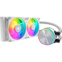Cooler Master MasterLiquid PL240 Flux White Υδρόψυξη CPU 120mm ARGB για Socket AM2 / AM2+ / AM3 / AM3+ / FM1 / FM2 / 115x / 2011 / 2066 / 2011-3 / AM4 / FM2+ / TR4 / 1200 / 1700 / AM5