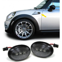 Πλαϊνά Φλας Φτερού Για Mini Cooper R55 / R56 / R57 / R58 / R59 Led Smoke 2Τεμάχια
