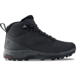 Salomon Outsnap Cswp Γυναικεία Μποτάκια Χιονιού Suede Μαύρα Αδιάβροχα L41110100