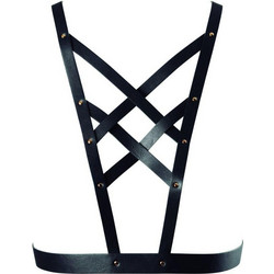 Bijoux Indiscrets Maze Cross Cleavage Harness Black