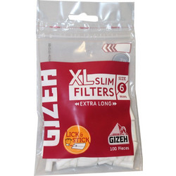 ΦΙΛΤΡΑ GIZEH SLIM 6mm EXTRA LONG 100 TEM
