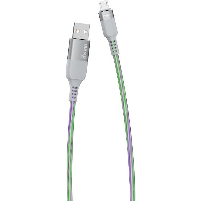 Dudao LED illuminated cable USB - micro USB 5 A 1 m gray (L9XM)