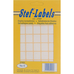 Αυτοκόλλητες ετικέτες Stef-Labels No. 6 35-ορθογώνιες 17x20mm 40 φύλλα 10 τεμ