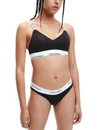 Calvin Klein Light Lined Bralette Αθλητικό Μπουστάκι με Χαμηλή Στήριξη Μαύρο 000QF7218E-UBI
