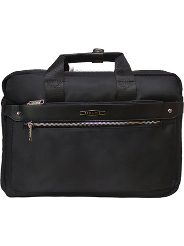 UNISEX ΤΣΑΝΤΑ ΧΕΙΡΟΣ ΕΠΑΓΓΕΛΜΑΤΙΚΗ - ΜΕ ΘΗΚΗ ΓΙΑ LAPTOP 15 ΙΝΤΣΕΣ - ΥΦΑΣΜΑΤΙΝΗ - ΜΑΥΡΗ