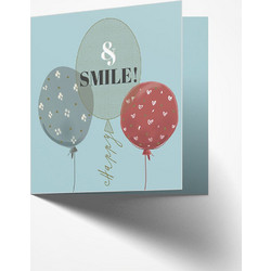 Ευχετήρια κάρτα Origami γενεθλίων Happy smiles balloons (21OR238)