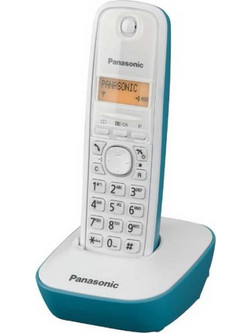 Panasonic KX-TG1611 Ασύρματο Τηλέφωνο Λευκό Τιρκουάζ