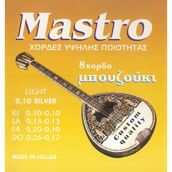 Mastro Custom Σετ 8 Χορδές Μπουζουκιού Silver Plated Copper 10-26" Light Tension