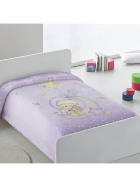 Pielsa Baby Bear Κουβέρτα Αγκαλιάς Βελουτέ Purple 80x110cm