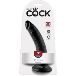 Pipedream King Cock 7" Ρεαλιστικό Dildo με Βεντούζα 18cm Μαύρο
