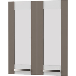 Άνω Πορτάκια-Τζάμι Charlotte Μόκα 60x71.8x1.6cm SO-CV60G-2