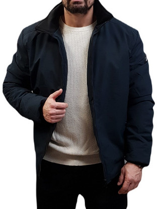 Biston Ανδρικό Μπουφάν Χειμωνιάτικο Navy Μπλε 48-201-047