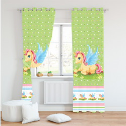 Mc Decor Παιδική Κουρτίνα με Τρουκς 140x280 Μονόκερος