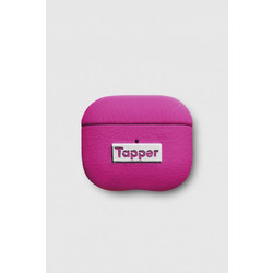Tapper Θήκη για AirPods Gen 3 Δερμάτινη με Ασημί Λεπτομέρεια Ροζ 1876