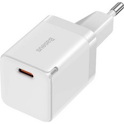Baseus Φορτιστής Χωρίς Καλώδιο με Θύρα USB-C 30W Power Delivery & Quick Charge 4+ White