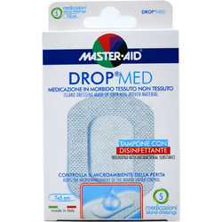 Master Aid Drop Med Αυτοκόλλητες Γάζες 7x5cm 5τμχ