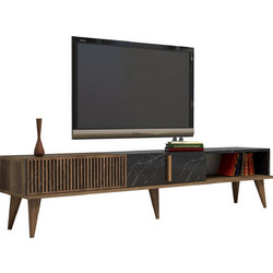 HomeMarkt Έπιπλο Τηλεόρασης Ξύλινο Καρυδί Μ180xΠ35xΥ40cm HM9512.02