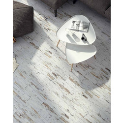 Legno Bianco 15x90 Πλακάκι Πορσελανάτο Δαπέδου Τύπου Ξύλου Ματ