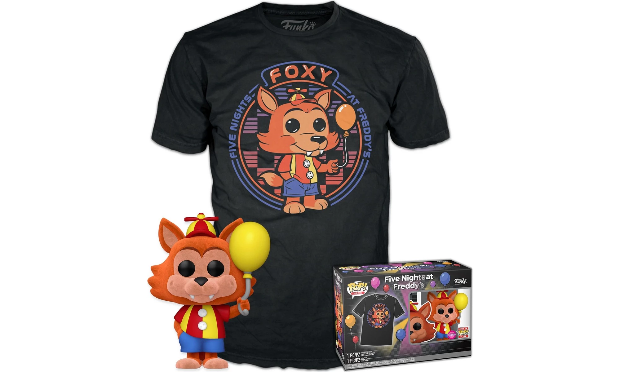 Balloon Foxy (Flocked) FNAF Funko Pop! & Tee Box