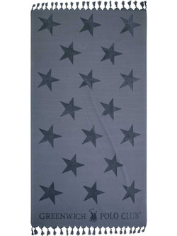 Greenwich Polo Club 3834 Πετσέτα Παρεό Θαλάσσης Γκρι 90x170cm