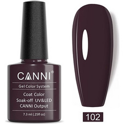 Canni 102 Deep Reddish Brown Ημιμόνιμο Βερνίκι Νυχιών 7.3ml