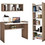 HomeMarkt Σετ Γραφείο Ξύλινο με Βιβλιοθήκη 118x58x80cm HM11776.12