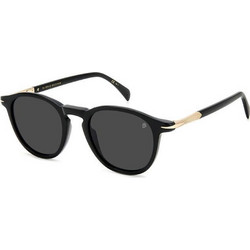 David Beckham DB1033/S 2M2/IR Ανδρικά Γυαλιά Ηλίου Στρογγυλά Κοκάλινα Χρυσά με Μαύρο Polarized Φακό
