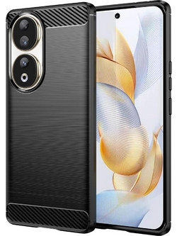Techsuit Carbon Silicone Θήκη (Honor 90 / 80) Μαύρο