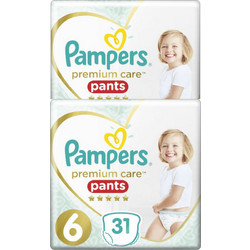 Pampers Premium Care Πάνες Βρακάκι No6 15kg+ 2x31τμχ