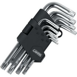 Lampa Torx Κλειδια 9 Τεμαχιων (T10/15/20/25/27/30/40/45/50) ΧΡΩΜΙΟ-Βαναδιο (CRV) - (66004)