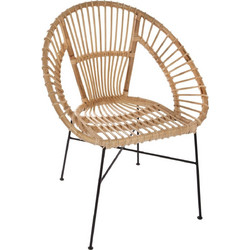 Atmosphera Πολυθρόνα Κήπου Rattan Μπεζ 156906