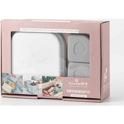 Miniware Des.15 GrowBento Δοχεία Φαγητού Grey 3τμχ