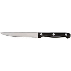 Μαχαίρι Μπριζόλας-Steak Πριονωτό με ABS Μαύρη Λαβή 12cm