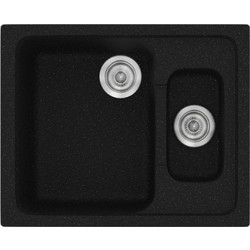 Sanitec Classic 330 Επικαθήμενος Νεροχύτης Γρανίτη Αντιστρεφόμενος Ματ Metallic Space 62x50cm