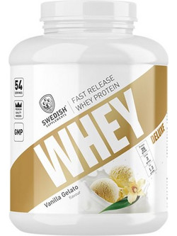 Swedish Supplements Whey Deluxe Vanilla Gelato Πρωτεΐνη Ορού Γάλακτος Γράμμωσης 1.8kg