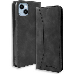 Bodycell Leather Wallet Case Black (iPhone 14)