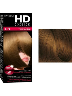 Farcom HD Color 6.78 Ξανθό Σκούρο Κακάο Μόνιμη Βαφή Μαλλιών 60ml